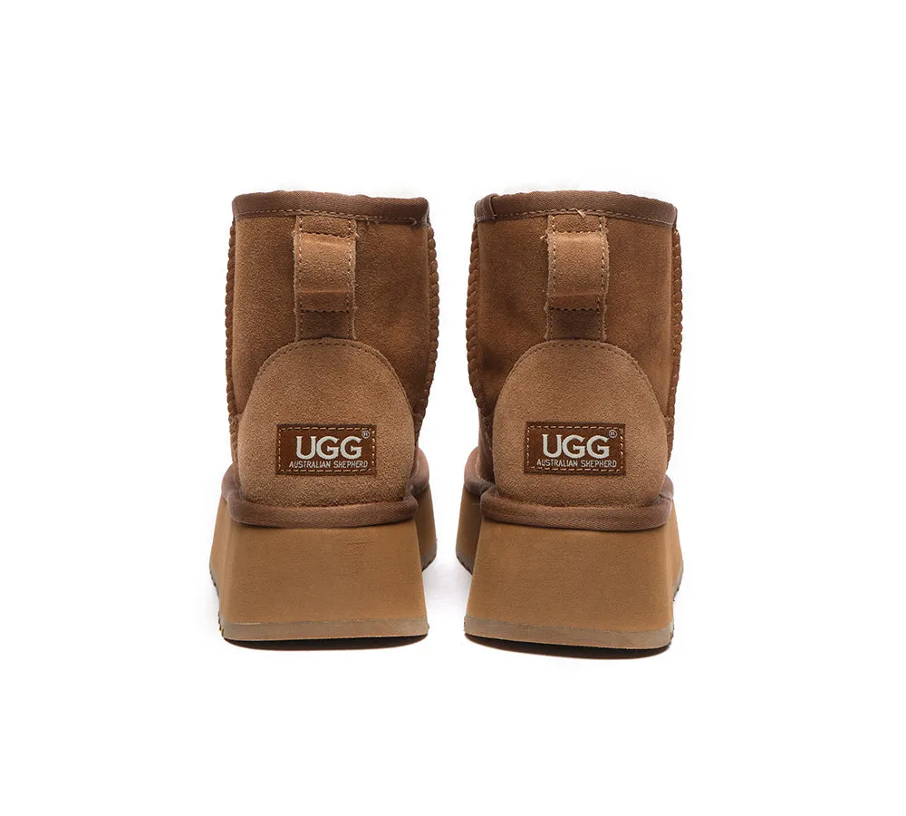 AUSTRALIAN SHEPHERD® UGG Boots Sheepskin Wool Platform Thick Bottom Mini Classic