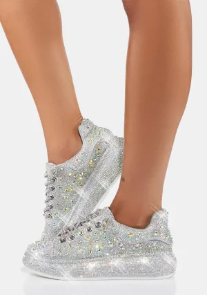 Azure Rhinestone Sneakers