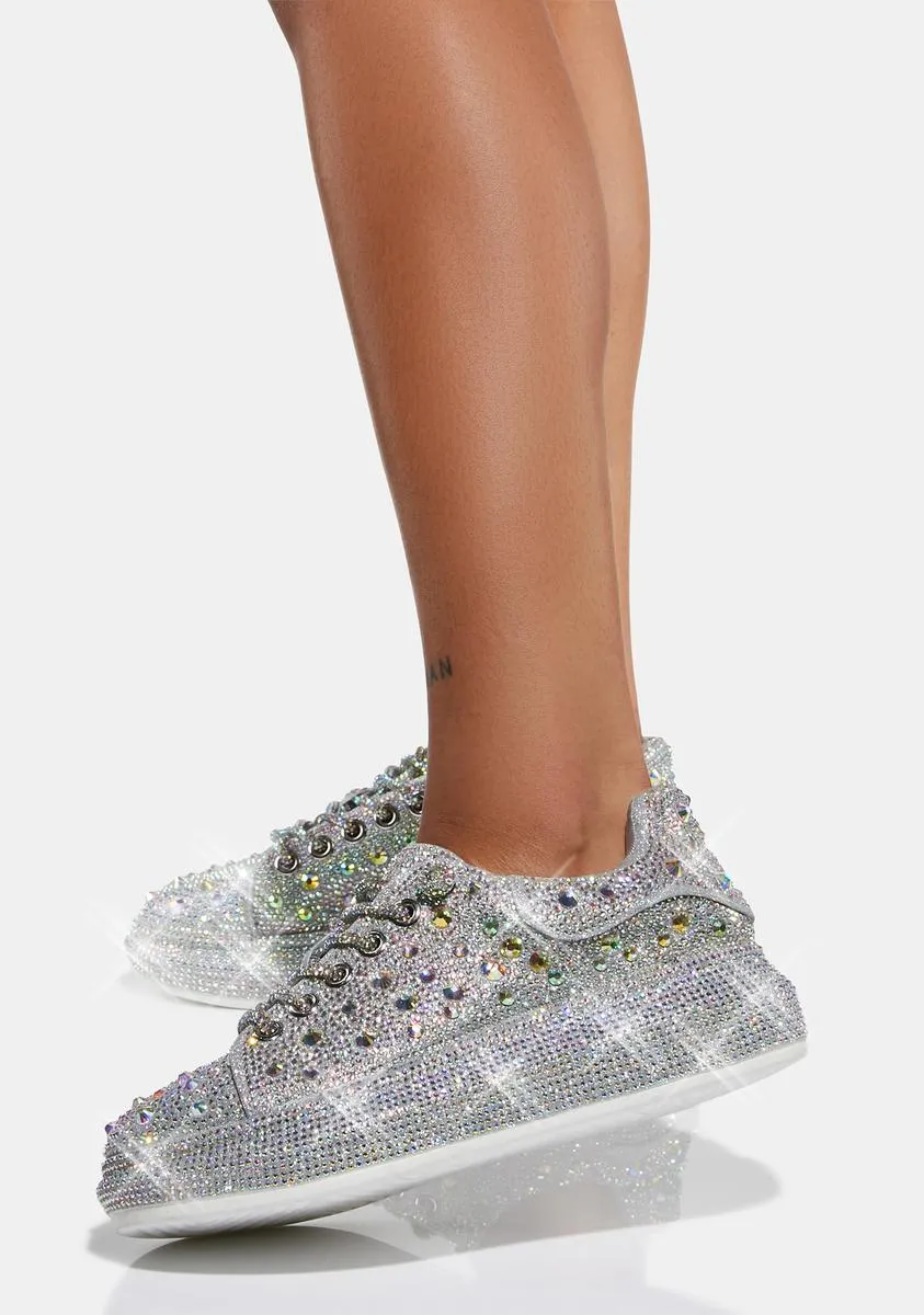 Azure Rhinestone Sneakers