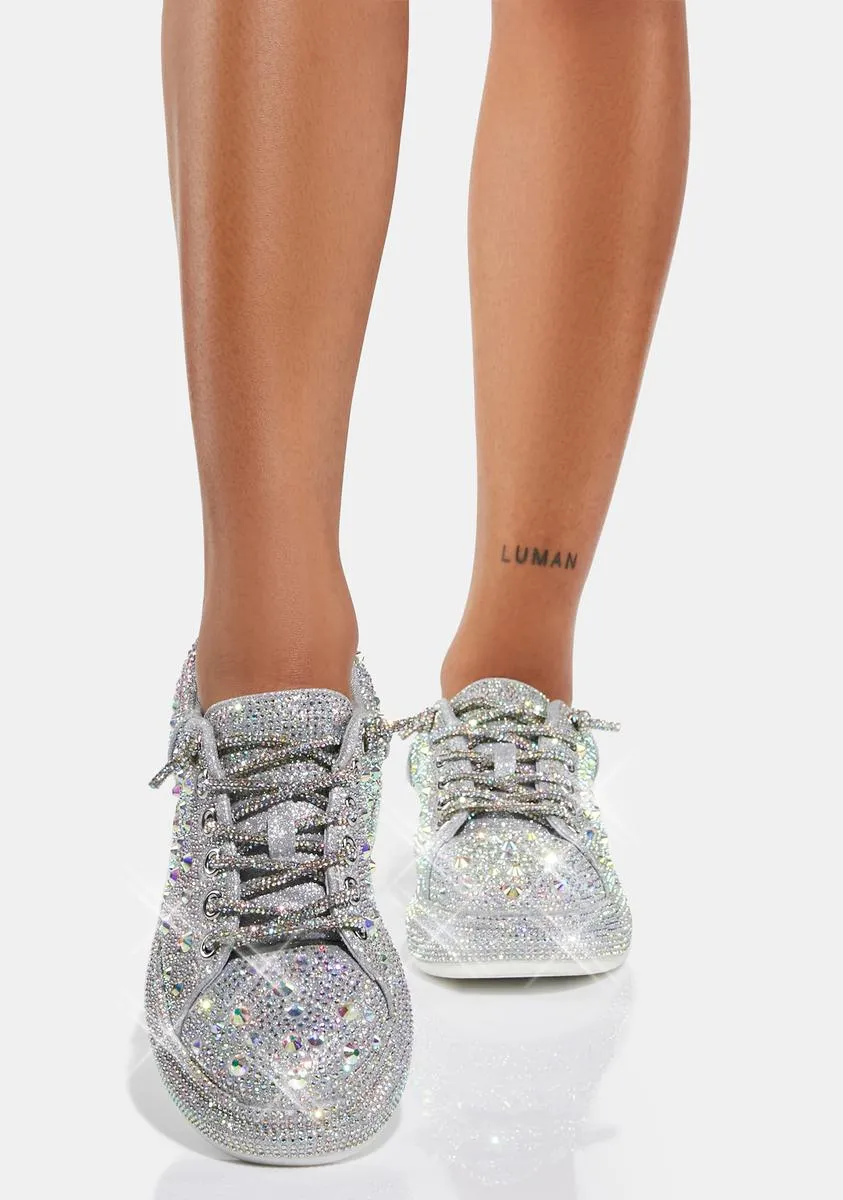 Azure Rhinestone Sneakers