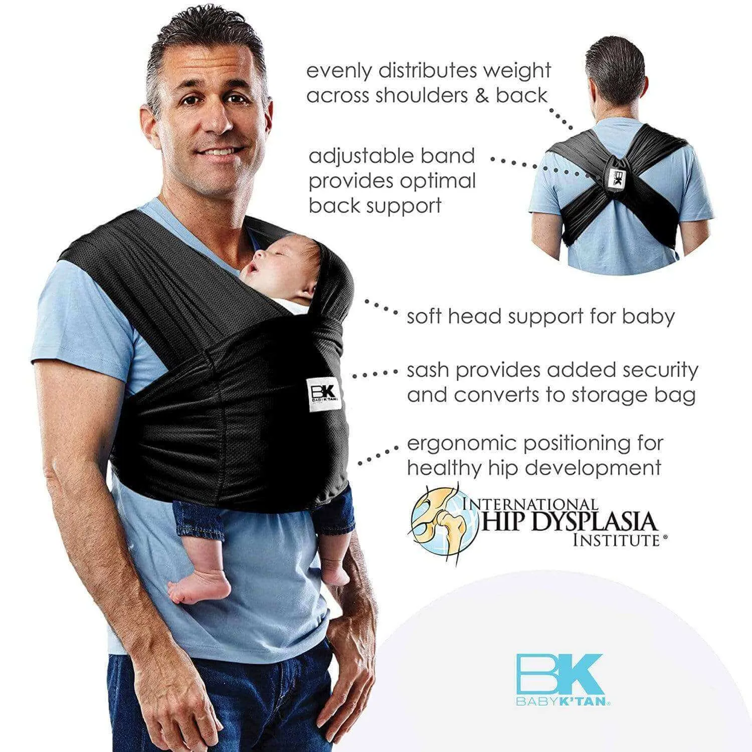 Baby K'tan Original Baby Carrier in Denim