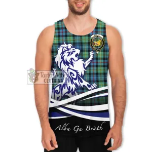 Bailey Ancient Tartan Men's Tank Top with Alba Gu Brath Regal Lion Emblem