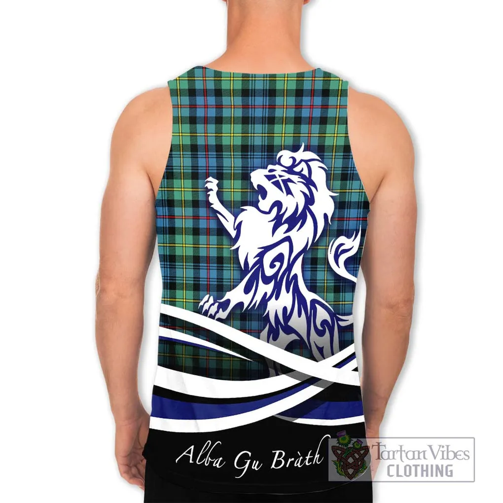 Bailey Ancient Tartan Men's Tank Top with Alba Gu Brath Regal Lion Emblem