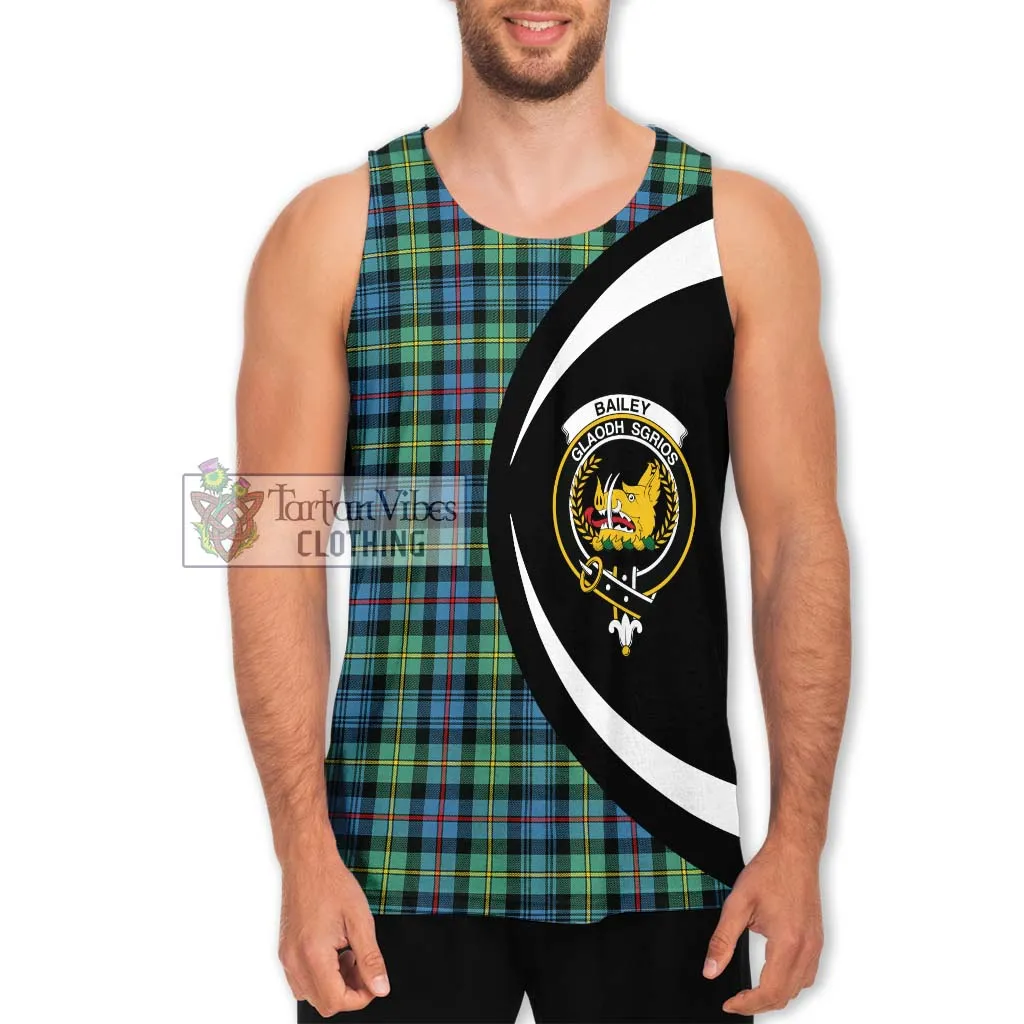 Bailey Ancient Tartan Men's Tank Top with Family Crest Circle Style