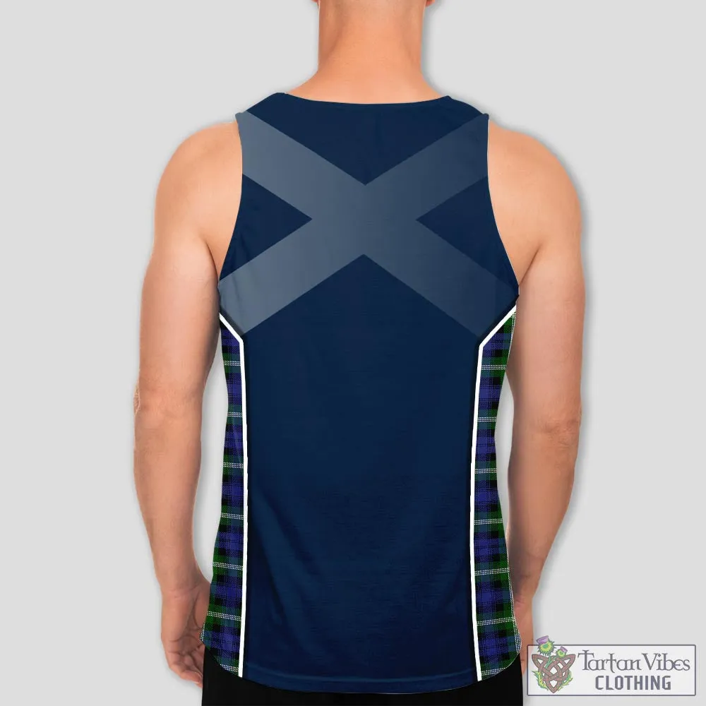 Baillie (Bailey) Tartan Men's Tanks Top with Family Crest and Scottish Thistle Vibes Sport Style