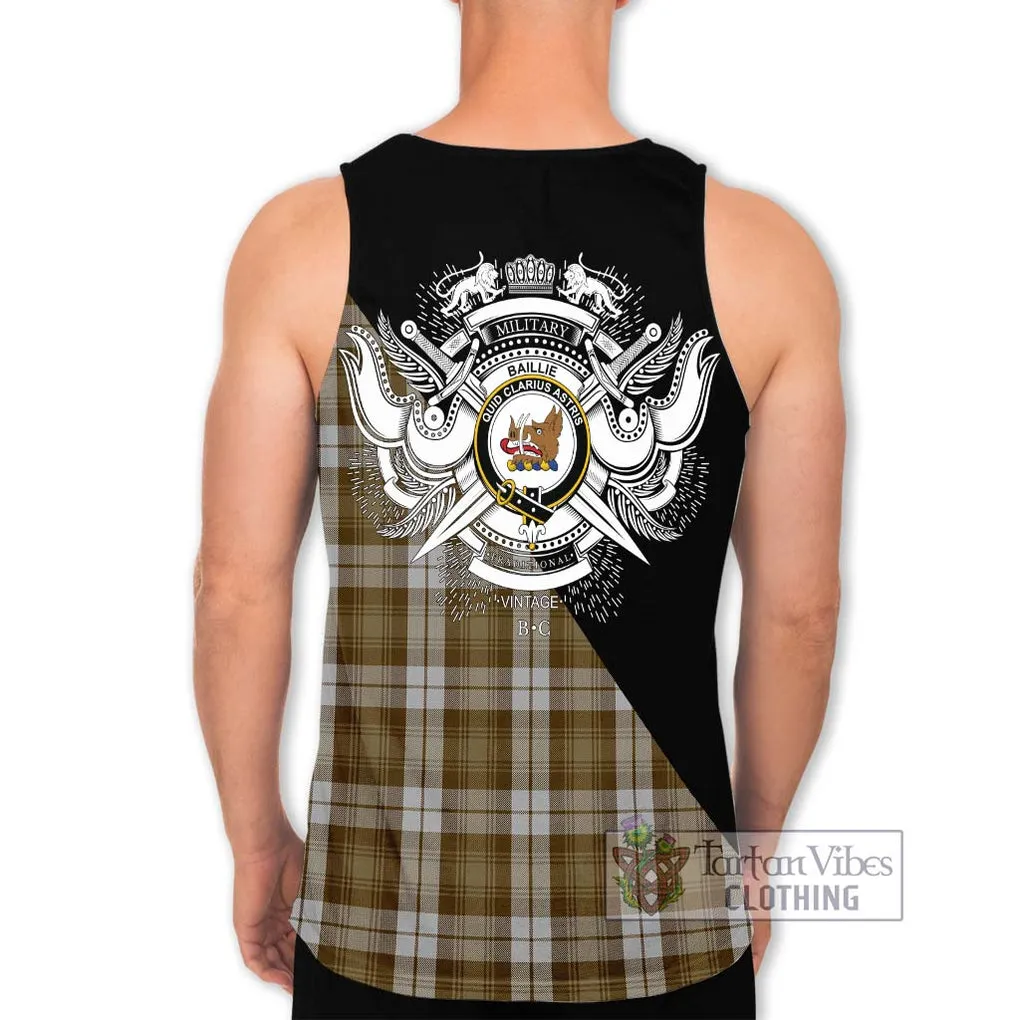 Baillie Dress Tartan Men's Tank Top with Family Crest and Military Logo Style