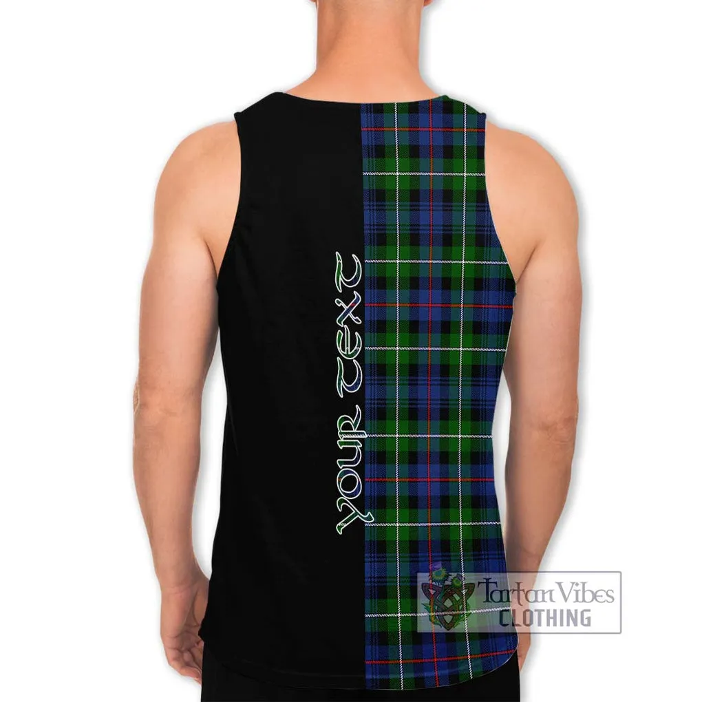 Baillie Tartan Men's Tank Top with Family Crest and Half Of Me Style