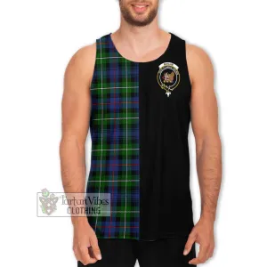 Baillie Tartan Men's Tank Top with Family Crest and Half Of Me Style