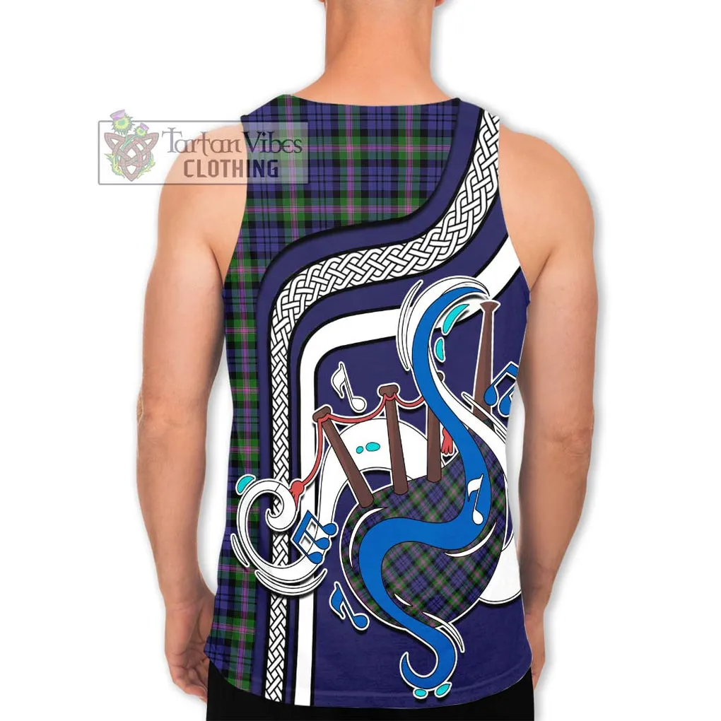 Baird Modern Tartan Men's Tank Top with Epic Bagpipe Style