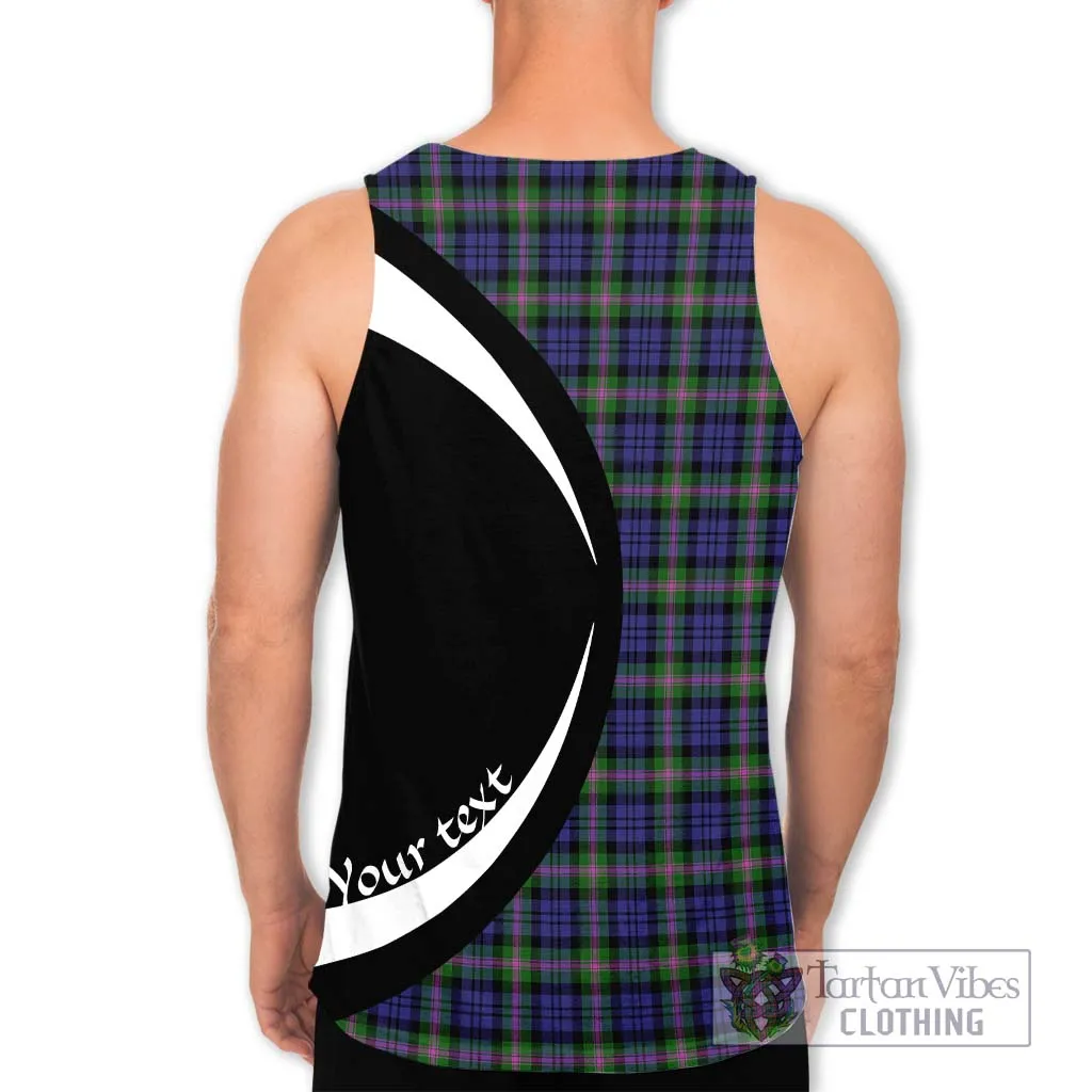 Baird Modern Tartan Men's Tank Top with Family Crest Circle Style