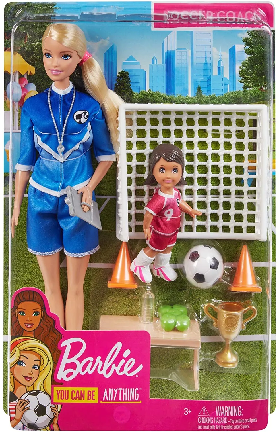 Barbie Soccer Coach Playset With 2 Dolls And Accessories