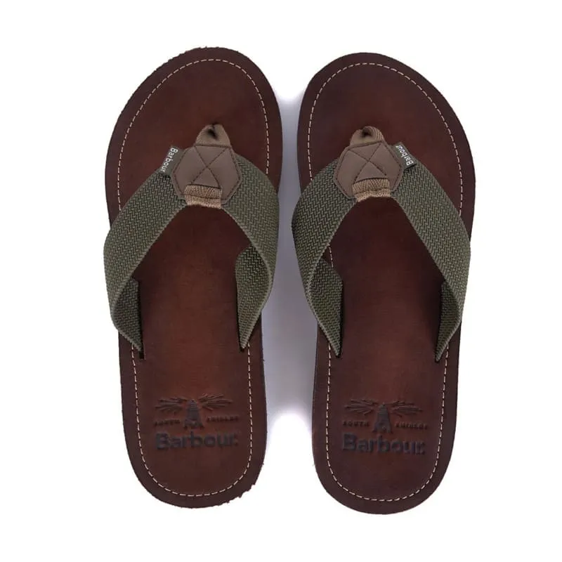 Barbour Toeman Mens Beach Sandal  - Olive