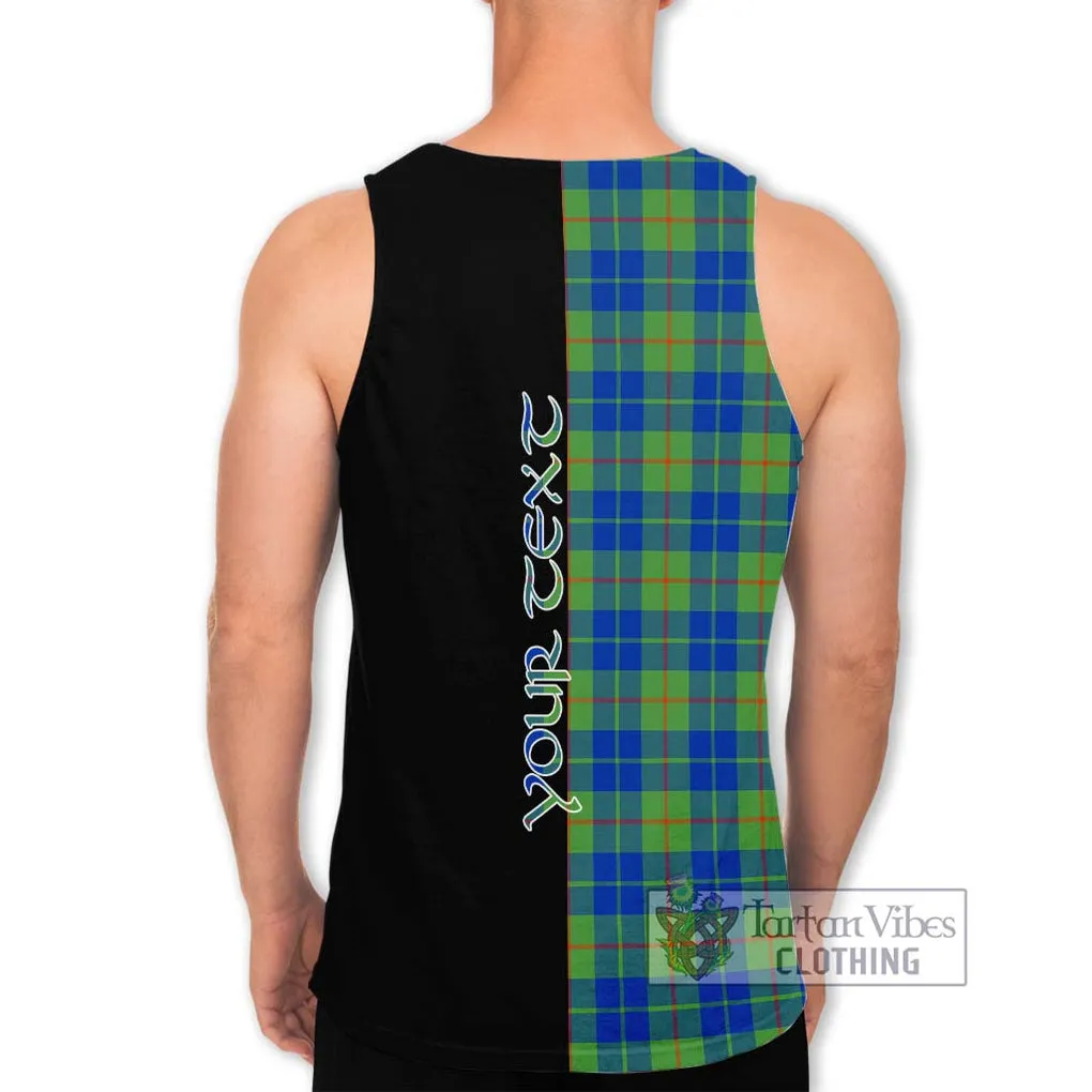 Barclay Hunting Ancient Tartan Men's Tank Top with Family Crest and Half Of Me Style