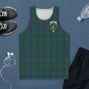 Barclay Tartan Mens Tank Top with Family Crest