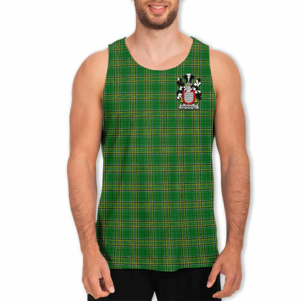 Barnewall Irish Clan Tartan Men's Tank Top with Coat of Arms