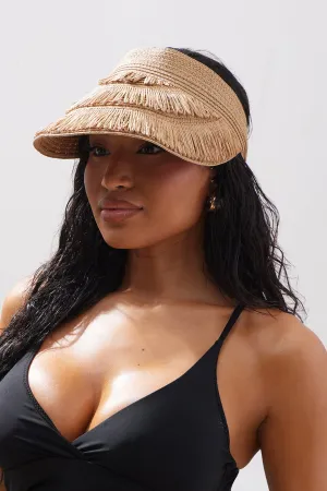 Beach Ready Visor Hat - Tan