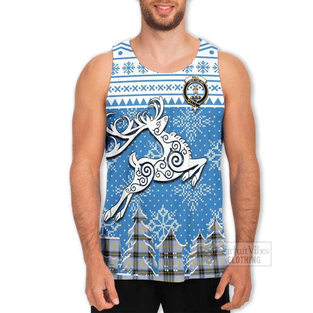 Bell Clan Christmas Men's Tank Top Celtic Reindeer Style