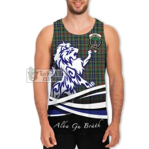 Bisset Tartan Men's Tank Top with Alba Gu Brath Regal Lion Emblem