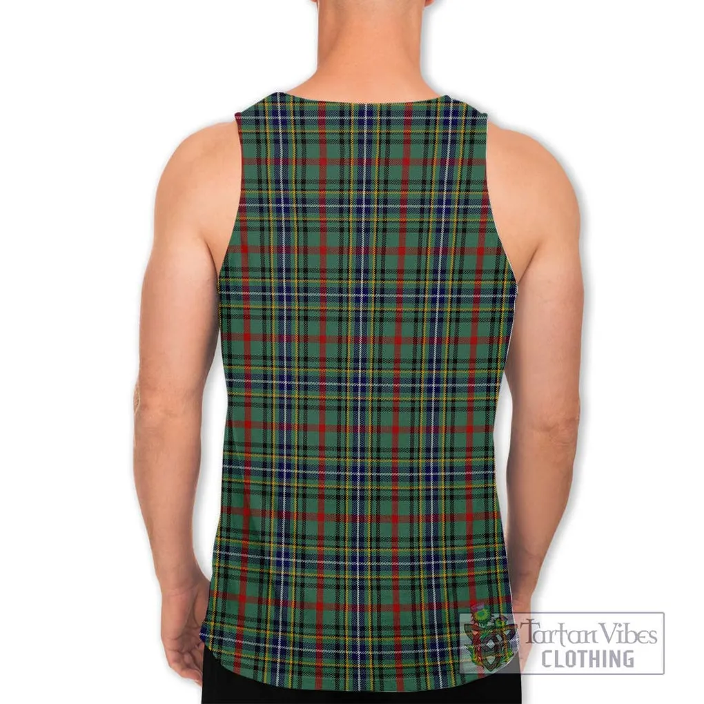 Bisset Tartan Men's Tank Top with Family Crest DNA In Me Style