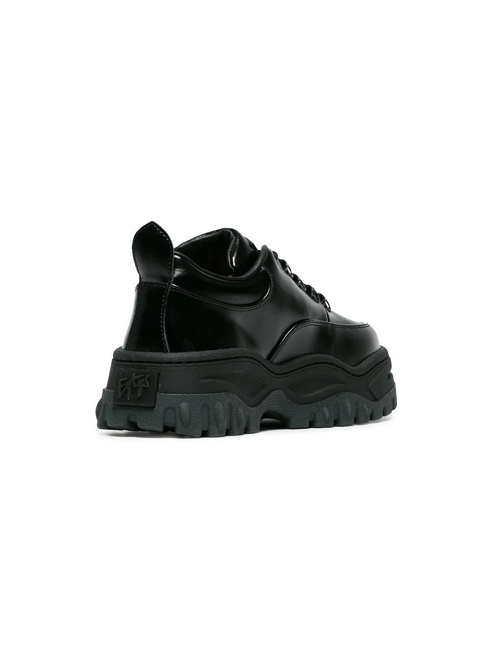 Black Angel Lift Leather Platform Sneakers