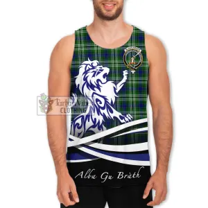 Blackadder Tartan Men's Tank Top with Alba Gu Brath Regal Lion Emblem