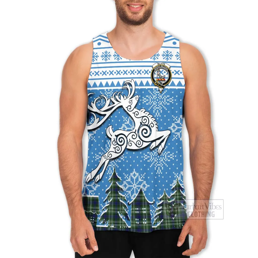 Blyth Clan Christmas Men's Tank Top Celtic Reindeer Style