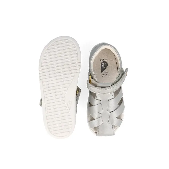 Bobux Iwalk IW Tropicana II Metallic Silver Sandal 638320