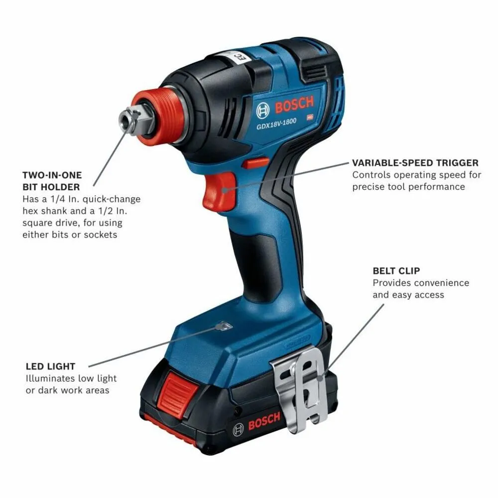 Bosch GXL18V-497B23 18V 4-Tool Combo Kit