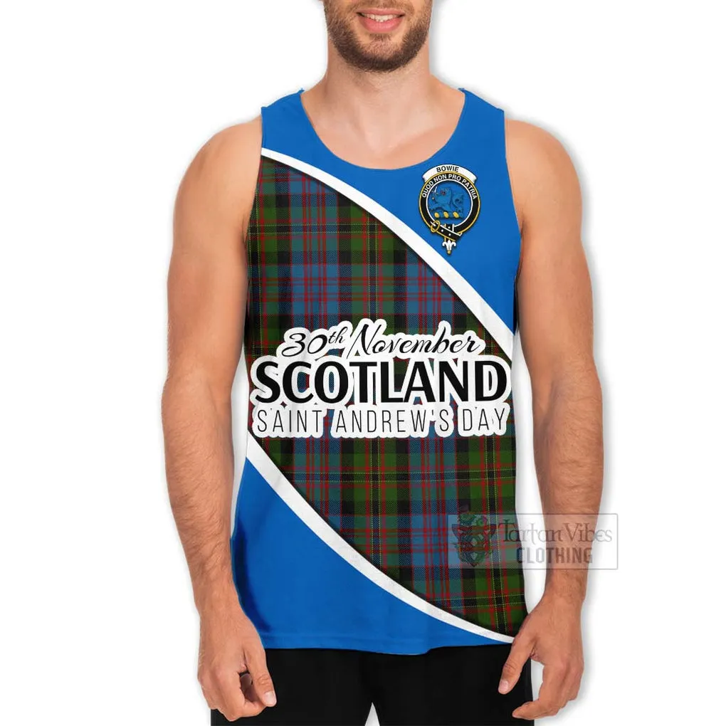 Bowie Family Crest Tartan Men's Tank Top Celebrate Saint Andrew's Day in Style