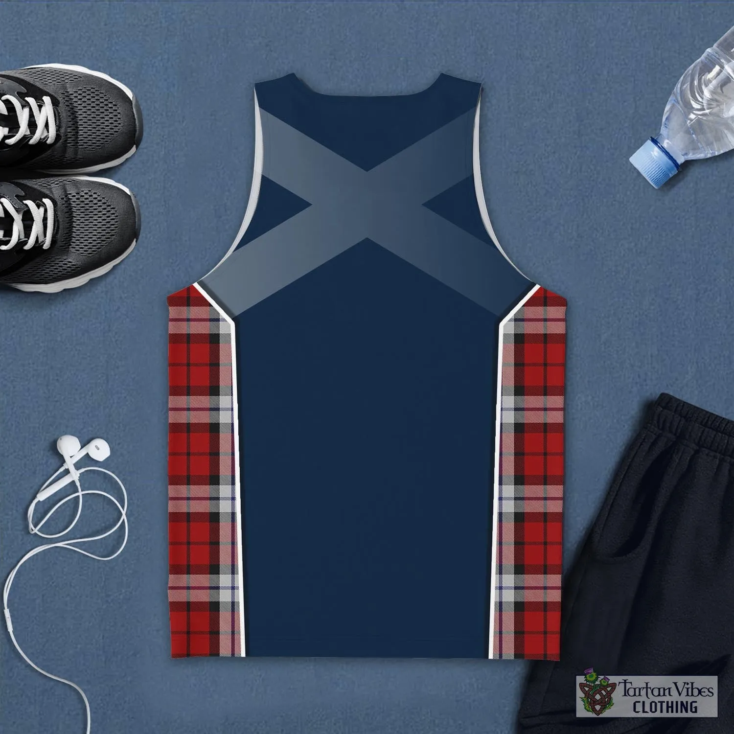 Brodie Dress Tartan Men's Tanks Top with Family Crest and Scottish Thistle Vibes Sport Style