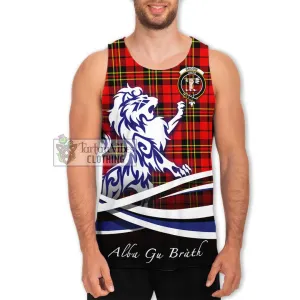 Brodie Modern Tartan Men's Tank Top with Alba Gu Brath Regal Lion Emblem