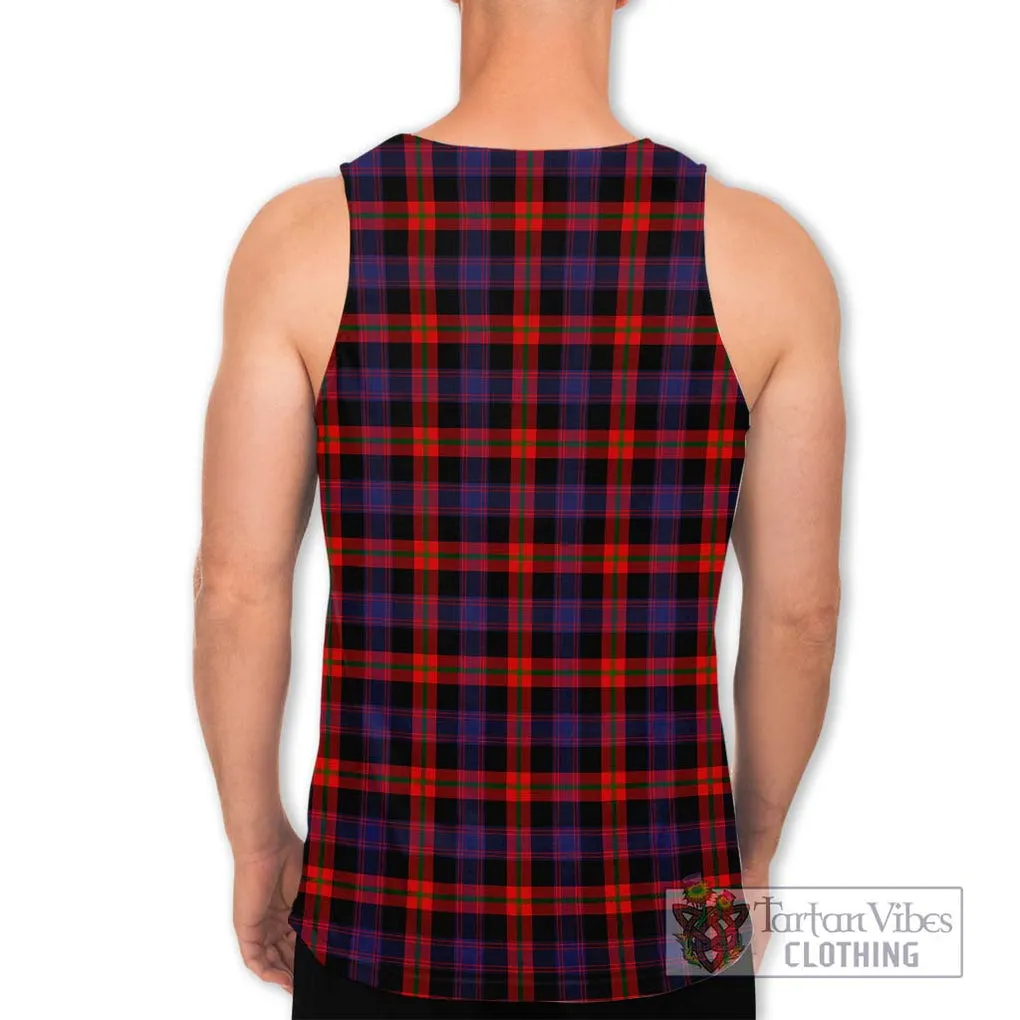 Brown (Broun) Tartan Men's Tank Top with Family Crest DNA In Me Style