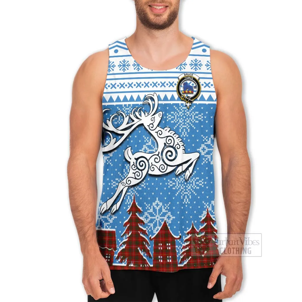 Bruce Clan Christmas Men's Tank Top Celtic Reindeer Style