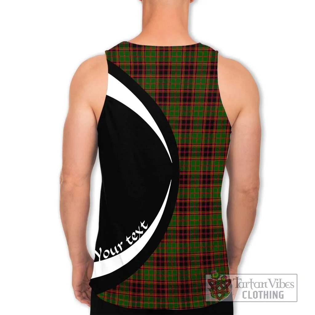 Buchan Tartan Men's Tank Top with Family Crest Circle Style