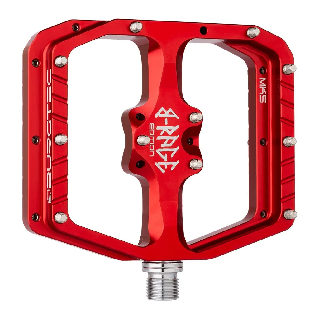 Burgtec Penthouse Flat MK5 B-Rage Edition Pedals - Race Red