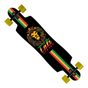 CALI Strong King Rasta Longboard Drop Through Complete