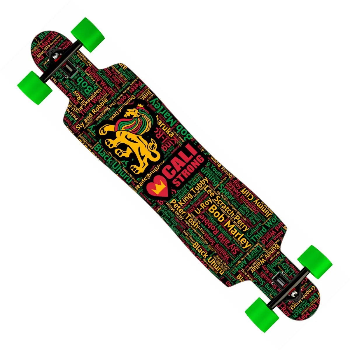 CALI Strong Kings of Reggae Longboard Drop Through Complete