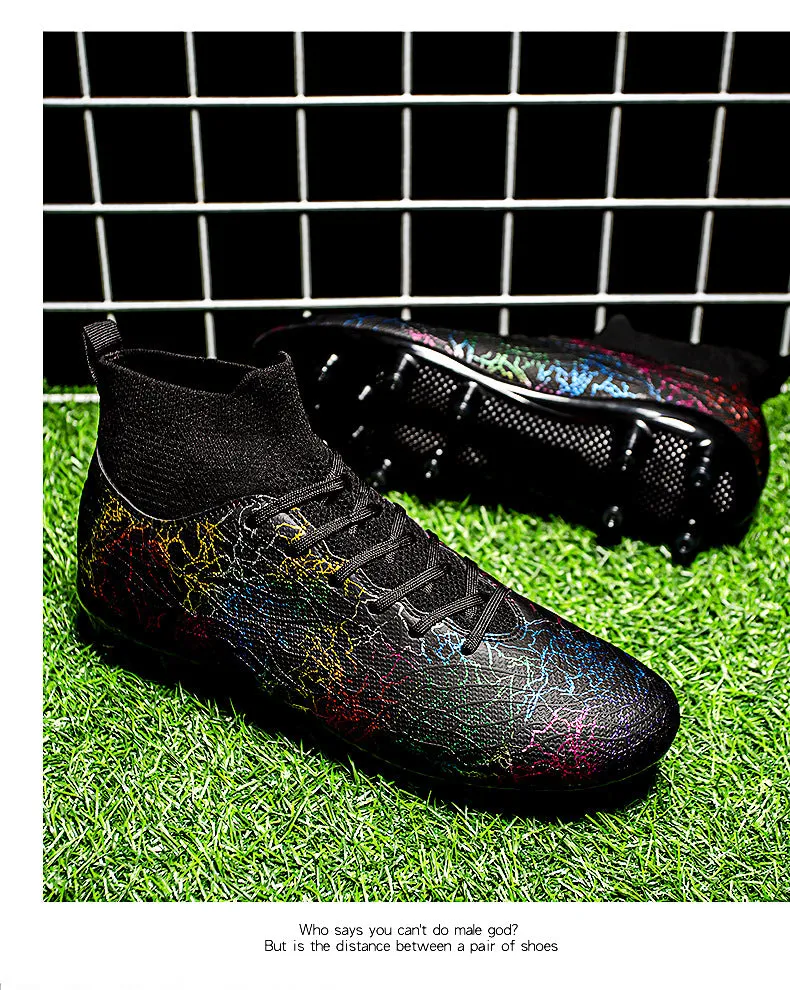 Camouflage High-Top Soccer Cleats for Kids, Factory Direct