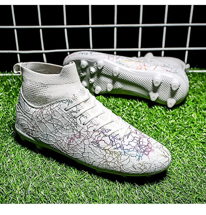 Camouflage High-Top Soccer Cleats for Kids, Factory Direct