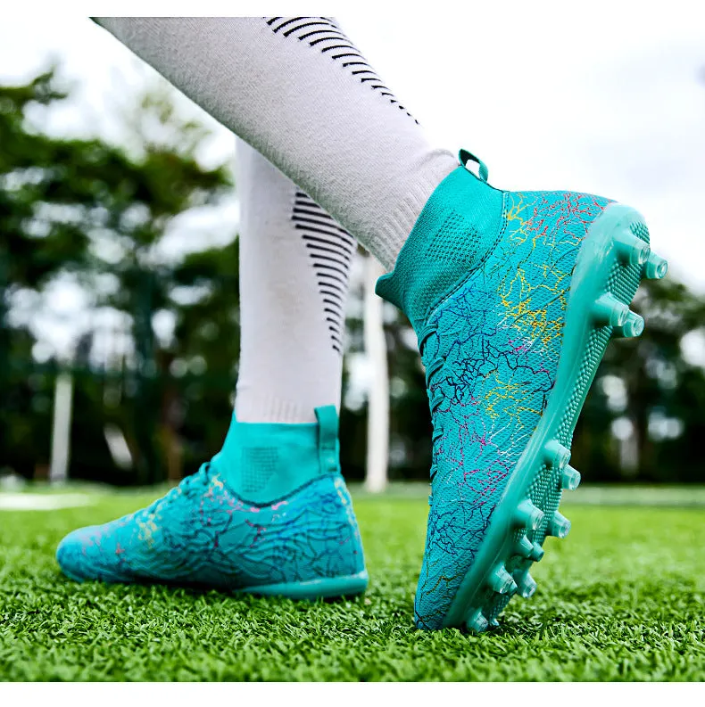 Camouflage High-Top Soccer Cleats for Kids, Factory Direct