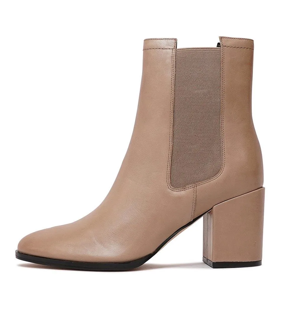 Castel Taupe Leather Chelsea Boots