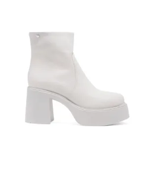 Chelsea Crew 1990s White Leather Platform Vanson Boots