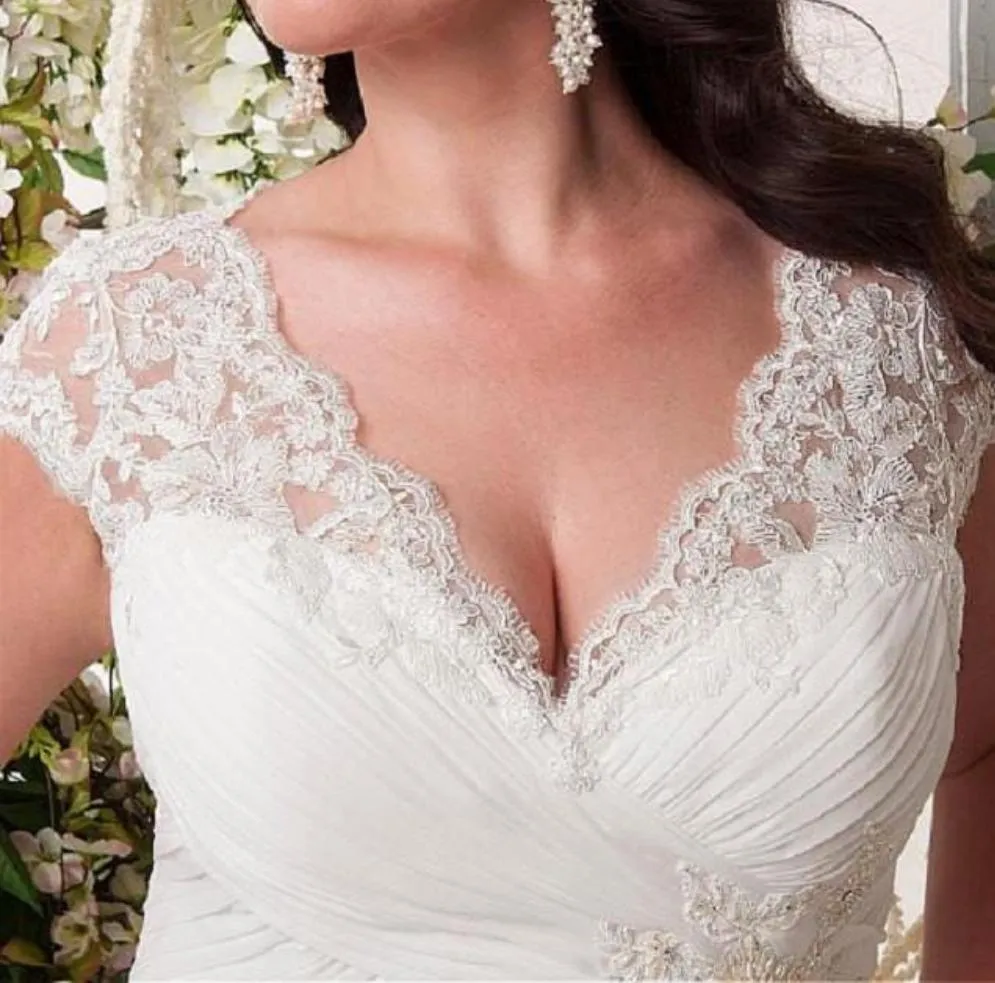 Chiffon Plus Size Beach Bridal Gown