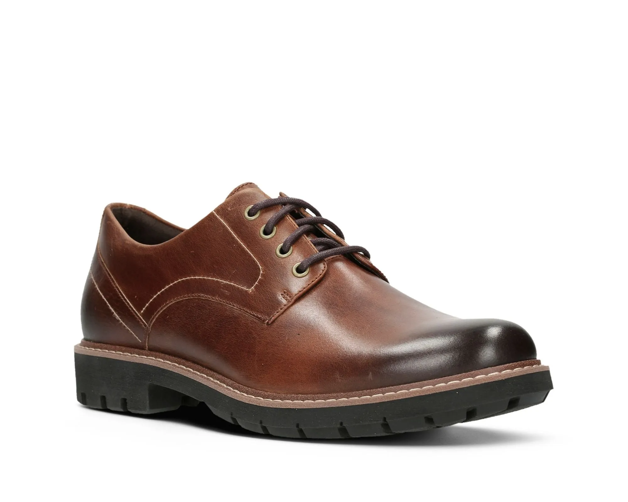 Clarks Batcombe Hall Dark Tan Leather