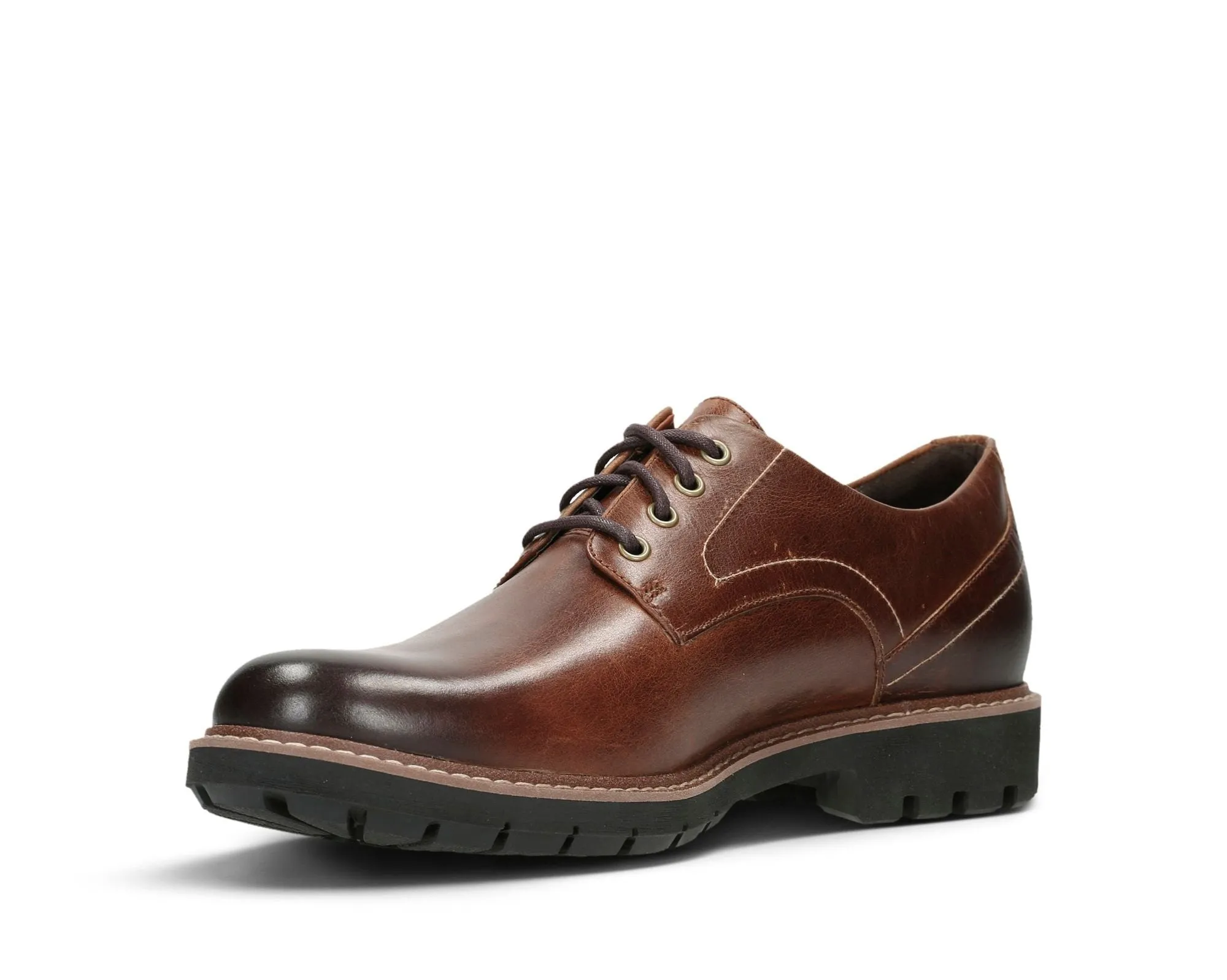 Clarks Batcombe Hall Dark Tan Leather