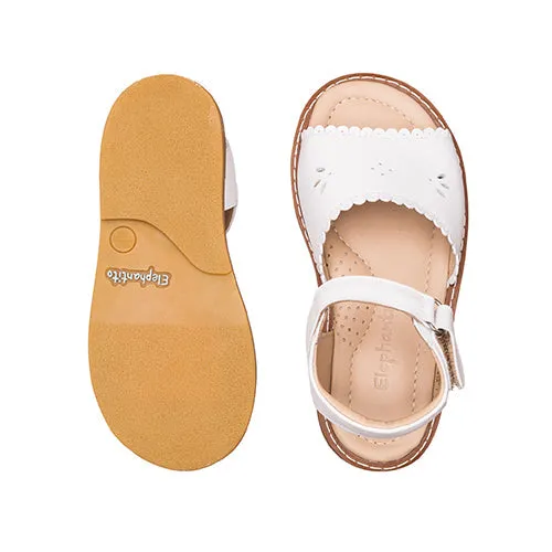 Classic Sandal with Scallop White