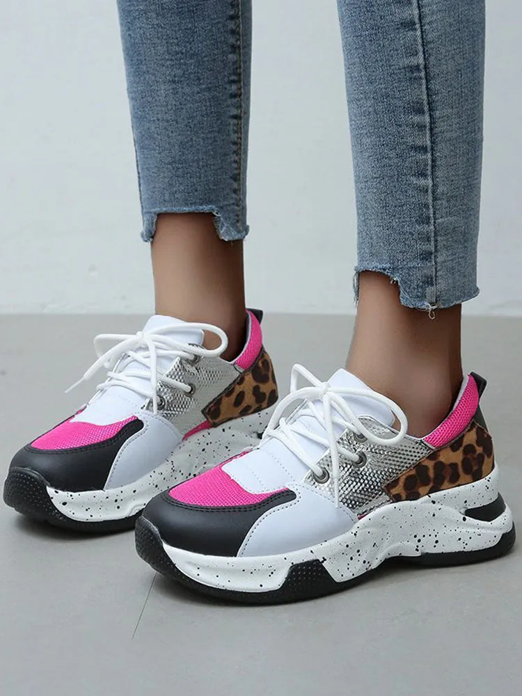 Color Block Casual Platform Sneakers