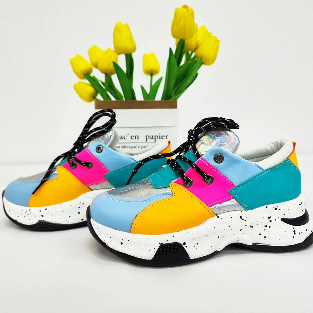 Color Block Casual Platform Sneakers