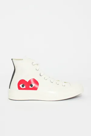 Comme Des Garçons PLAY X Chuck Taylor 1970s Hi Milk/White