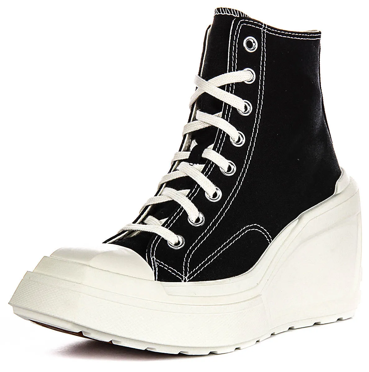 Converse A06478C De Luxe Wedge In Black White For Women